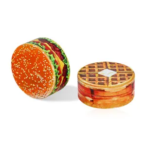 Wholesale New Design Hamburger Cake Dessert Design Herb Grinder 50mm Zinc Alloy Grinder 2 Parts Tobacco Grinder