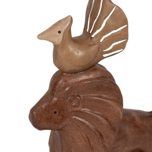 Scultura in resina di ippopotamo con leone e uccello impilati, per decorare casa, bagno, ufficio, studio, soggiorno - Product Image 5