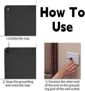 Tapis de mise à la terre 60*90cm Tapis de <span class=keywords><strong>yoga</strong></span> de santé avec cordon de mise à la terre de 15 pieds Tapis de sommeil <span class=keywords><strong>pour</strong></span> un meilleur sommeil Soulagement du stress - Product Image 6