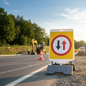 Señal de Tráfico Reflectante Rectangular, Impresión a Doble Cara, Señal de Ceda el Paso al Tráfico en Contravía, para Advertencia de Seguridad Vial - Product Image 3