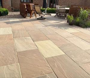Wholesale Supply Top Quality Honed Natural Sandstone Flag Slabs Rustic Design Outdoor Courtyard <b>Paving</b> Tiles - Product Image 1