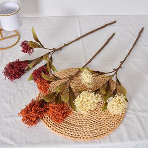Plante artificielle Laixing à branche unique en tissu de soie douce, décoration moderne pour la maison, pour le salon, décoration automne-hiver - Product Image 2
