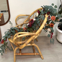 Guirlande de fleurs pour arche de mariage de 6 pieds, grande guirlande en terre cuite orange brûlé, artificielle, pour la décoration de la table principale, centre de table pour mariage d'automne