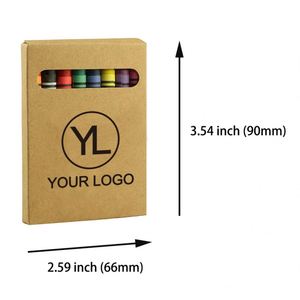 Juego de Crayones de Cera Portátiles con Logotipo Personalizado, 8 Colores Surtidos, Caja de Papel Kraft, Materiales de Colorear para Actividades Artísticas Infantiles - Product Image 2
