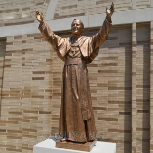 Escultura Religiosa Católica Romana de Metal de Tamaño Real para Exteriores QUYANG, Estatua de Bronce de San Juan Pablo <span class=keywords><strong>II</strong></span> - Product Image 4