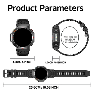 Jam Tangan Pintar Olahraga Luar Ruangan SENBONO KC91 GPS Pria Tahan Air 3ATM Tekanan Ketinggian Baterai Besar 530mAh Fungsi Kompas GPS - Product Image 6