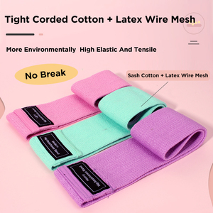 Fasce di resistenza in poliestere in tessuto di fabbrica per Yoga con fasce per il bottino dell'anca da allenamento per palestra a casa - Product Image 4