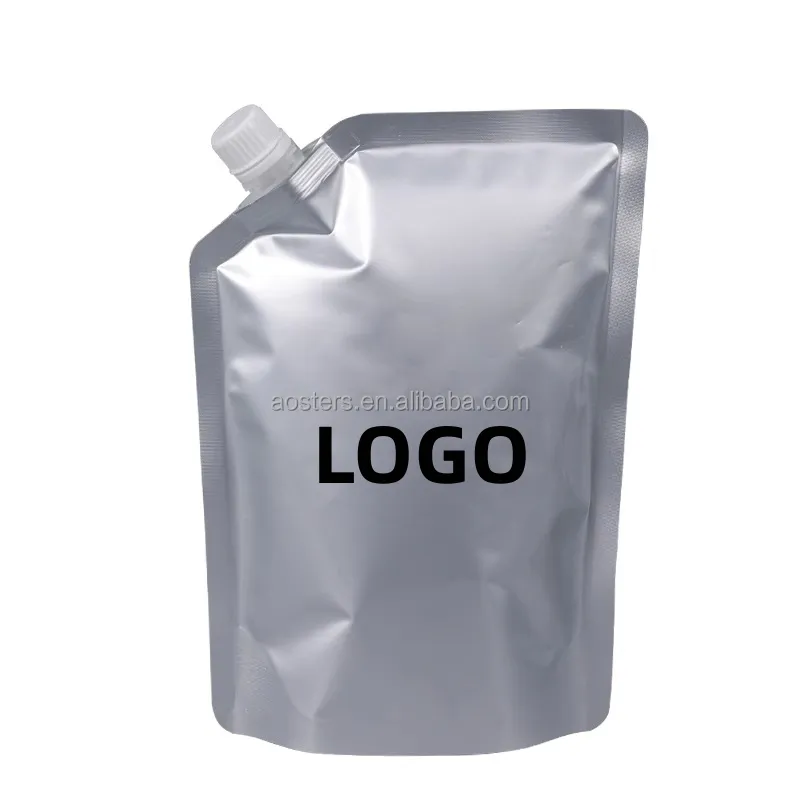 Custom Reusable Plastic Fruit Juice Beverage Packaging Doypack Spout Pouch Standing Pouch Bag With Spout