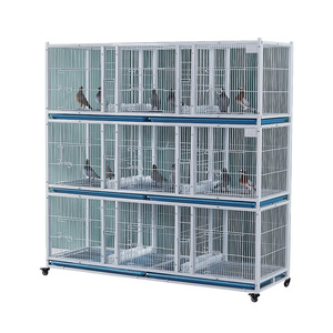 Encrypted Multi Tier Pigeon <strong>Cage</strong> Anti Predator Mating Breeding <strong>Cage</strong> With Feeders Trays And Wheels For Pigeon Loft Backyard - Product Image 4