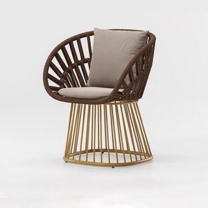New Product <b>Stackable</b> Rope Outdoor <b>Garden</b> Dining <b>Chair</b> Furniture Restaurant Terrace Hotel Patio Metal Leisure <b>Chairs</b> - Product Image 6