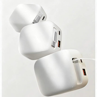 Chargeur GaN rétractable 3 en 1 65W PD PPS Type-C Chargeur rapide Câble USB C pour iPhone Chargeur universel portable