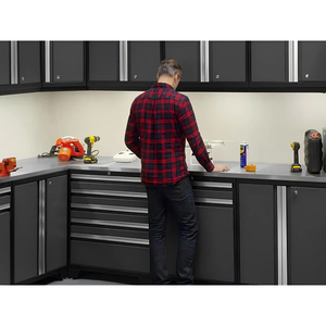 Nouvelle armoire à outils noire combinée pour <span class=keywords><strong>atelier</strong></span> de réparation automobile, en acier laminé à froid, avec établi amovible pour le rangement <span class=keywords><strong>d</strong></span>'outils de garage - Product Image 4