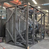 Silo di stoccaggio cemento di grandi dimensioni 20/40GP, tipo box, personalizzato, senza fondazione, mobile, orizzontale, per polveri