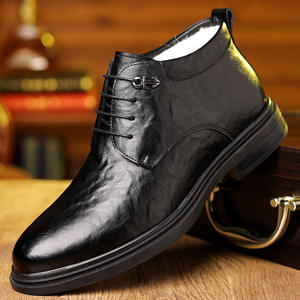 Nouvelles chaussures en cuir décontractées pour hommes, style simple et professionnel, semelle antidérapante souple, résistantes à l'usure, chaussures habillées à bout fermé, tige en maille respirante - Product Image 1