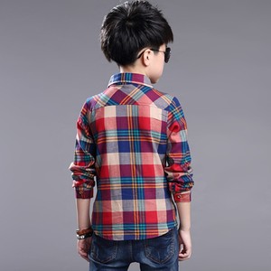 T-shirt à manches longues en coton à <span class=keywords><strong>carreaux</strong></span> pour bébé garçon d'âge moyen - Product Image 5