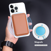 Mewah baru Upgrade untuk Magsafe dompet kulit Logo kustom ponsel pemegang kartu dompet untuk Apple iphone 12 magsafe Magnet
