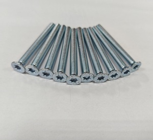Vis de machine à tête plate M6.0 x 60 mm, CR3+ zinguées, vis pour machine, acier au carbone C1022, Homn Reen - Product Image 3
