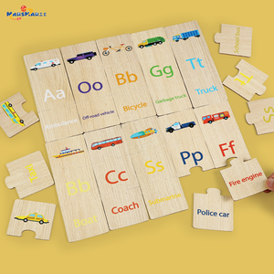 Obral besar mainan matematika pendidikan Puzzle pasangan pencerahan papan makanan hewan kayu anak-anak untuk anak-anak 2 sampai 4 tahun - Product Image 5