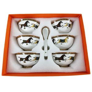 ชุดช้อนส้อมชามกระเบื้องโบนไชน่า ชุดกล่องของขวัญสุดหรูและทันสมัย - Product Image 1