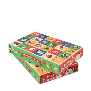 Kutu baskı toptan boş hediye 24 gün kağıt noel Advent takvimler ambalaj karton kutuları - Product Image 4