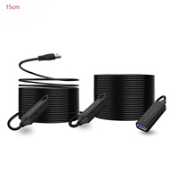 Hitam Aktif Usb 3.0 Kabel Ekstensi 20M dengan IC RTS5411 Tersedia