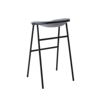 Tabouret de bar rectangulaire empilable durable et moderne avec structure en fer, chaises de bureau en feutre PET, couleur personnalisable