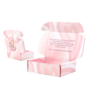 Fabriek Op Maat Bedrukt Logo Cosmetische Golfkartonnen Verpakking Mailer Doos Verzending Kartonnen Doos Papieren Doos Met Logo Verpakking - Product Image 2