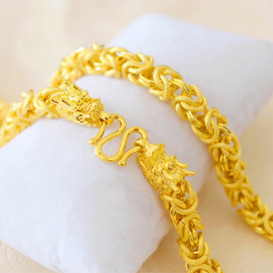 <span class=keywords><strong>สร้อย</strong></span>คอทองเหลืองชุบทองสำหรับผู้ชายสร้อยคอ<span class=keywords><strong>ลาย</strong></span><span class=keywords><strong>มังกร</strong></span>ผ้าชุบทอง - Product Image 1