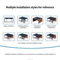 Pergola motorisée à toit à lamelles en aluminium, murale, 3x4m, imperméable, pour jardin extérieur, patio, gazebo, auvent 10x13ft