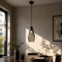 Lustre en verre simple, moderne, créatif, style industriel, pour salon, café, bar, comptoir, luminaire suspendu
