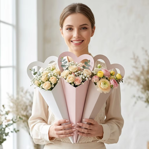 Disponibile: Scatola Ecologica per Composizioni Floreali, Confezione Regalo in Cartone Riciclabile per Negozi di Fiori e Boutique - Product Image 1