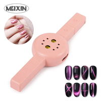 Lampe UV LED Meixin Mini Cat-Eye pour ongles, double source lumineuse USB, haute qualité, logo personnalisé, capteur infrarouge automatique, durcissement en 60s