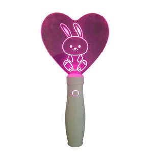 Heart Shaped Glow <b>Stick</b> Led <b>Light</b> Up Cheering Prop For Concerts Parties Reunions With Bunny Design - Product Image 4