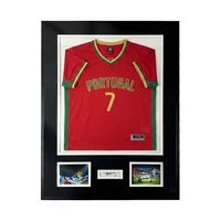 Nouveau design, cadre photo en alliage d'aluminium noir verrouillable pour maillot de sport, avec personnalisation sur mesure, boîte de présentation Shadow Box