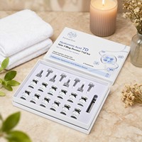 Kit d'ampoules visage hydratantes et repulpantes à l'acide hyaluronique 7D fermenté pour peaux sèches et grasses