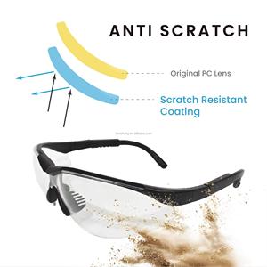 EN171 Soft rubber nose pad UV390 anti-fog safety glasses - Product Image 3