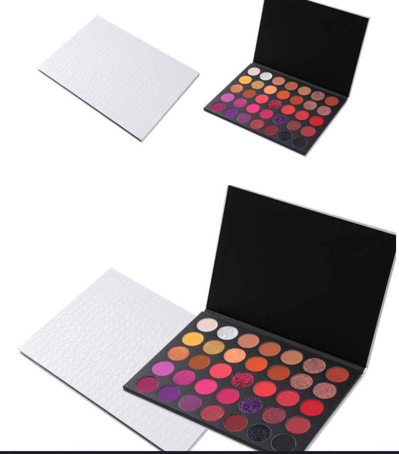 Бесплатный образец, палетки для макияжа, оптовая продажа, тени для век с высоким пигментом, тени для век 35 цветов, панорамные светлые тени для век