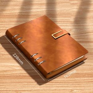Loose-<b>leaf</b> Detachable Business Meeting Notebook Customise Logo A5 Pu Leather Printing Notebook - Product Image 1