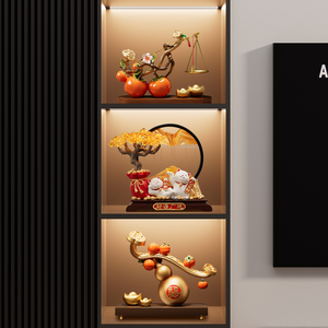 Adorno de Calabaza de Cinco Bendiciones, Nuevo Estilo Chino, Amuleto de la Suerte, Decoración para Sala de Estar, Mueble de TV, Regalo de Inauguración de Casa - Product Image 1