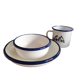 Nouveaux produits tasse en émail en métal ensemble de bols pour enfants vaisselle pour enfants plats assiette à dîner - Product Image 1