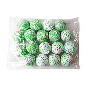 Ornamenti per palline appese a forma di giorno di San Patrizio 4cm di palline avvolte in tessuto verde <span class=keywords><strong>Shamrock</strong></span> - Product Image 4