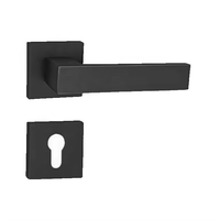2025 ensemble de poignée de serrure de porte intérieure personnalisée avec bouton carré en laiton doré mortaise Design moderne pour hôtels en noir blanc gris