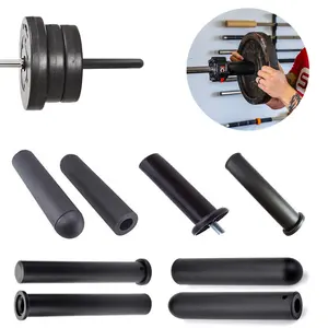 Selongsong Adaptor Bar Barbel Konvert 25 Mm atau Tiang Menjadi 48/50 Mm Termasuk Tutup Ujung Yang Dapat Dilepas untuk Aksesori Gym Post Yang Lebih Panjang