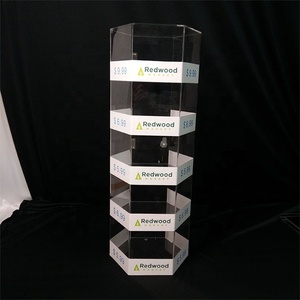Vitrine de Comptoir à 2 Niveaux en Acrylique Transparent avec Serrure de Sécurité pour Bijoux, Objets de Collection et Magasins de Détail - Product Image 3