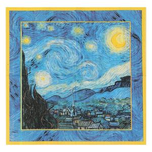 Servilletas de papel cuadradas desechables DAMAI con estampado de la Noche Estrellada de Van Gogh, pañuelos decorativos de arte creativo para la mesa de fiesta. - Product Image 2