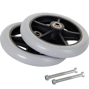 Roue arrière de fauteuil roulant en polyuréthane massif de 16 pouces, en alliage d'aluminium, sans entretien - Product Image 2