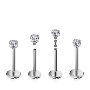 Asta di Estensione in Titanio ASTM F136 con Filettatura Interna per Piercing di Labbra, Lingua, Orecchio, Ombelico, Trago - Accessori per Gioielli all'Ingrosso - Product Image 4