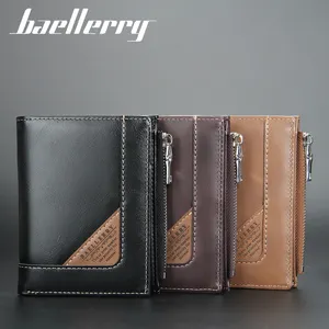 Cartera pequeña de diseñador para hombre, billetera corta de marca famosa, monedero, Vallet de bolsillo para dinero