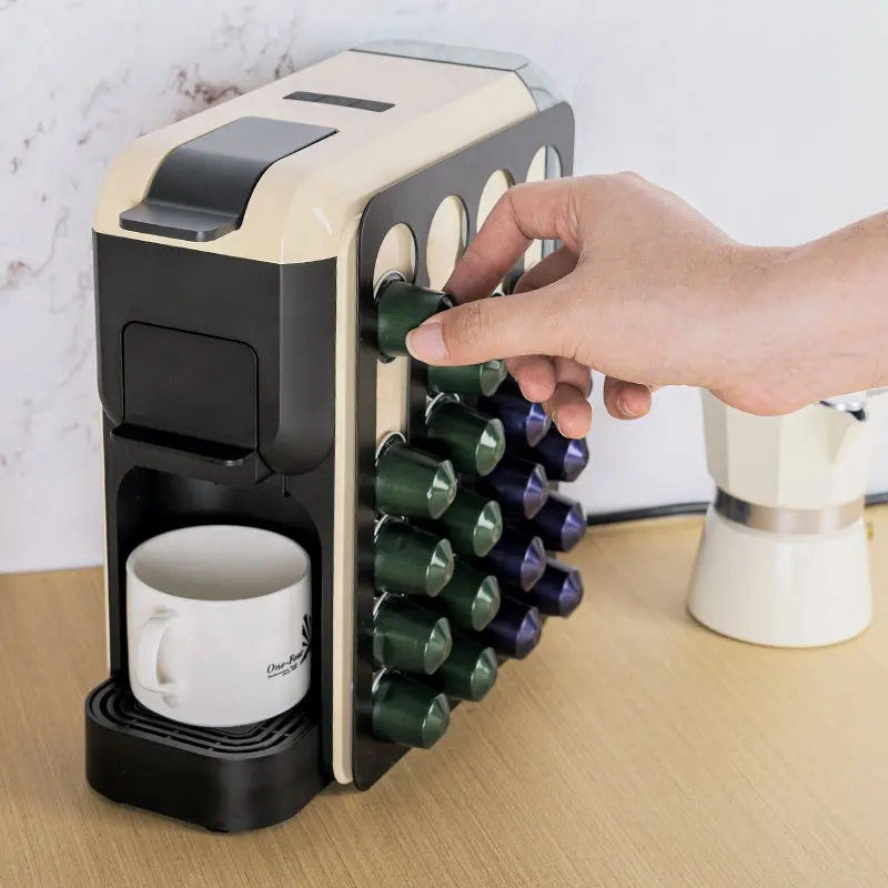 새로운 2023 사용자 정의 K 컵 Dolce Gusto Nespresso 주최자 디스펜서 24 캡슐 홀더 Nifty 벽 사이드 마운트 커피 포드 홀더