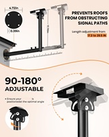 Support universel réglable pour boîtier PC, support de CPU sous le bureau avec plaque supérieure coulissante